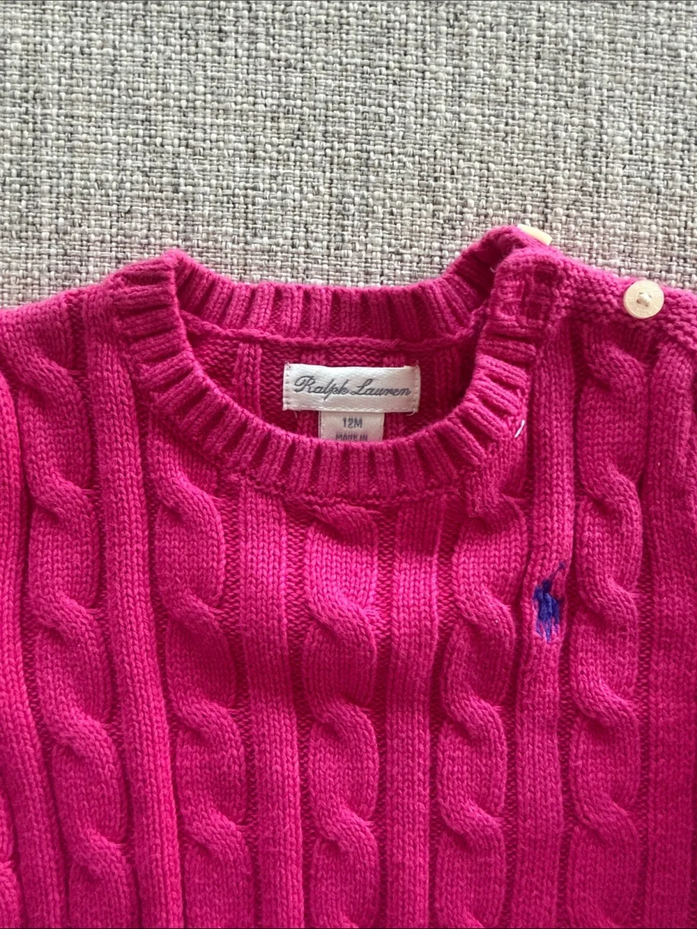 POLO RALPH LAUREN PEPLUM SWEATER SIZE 12